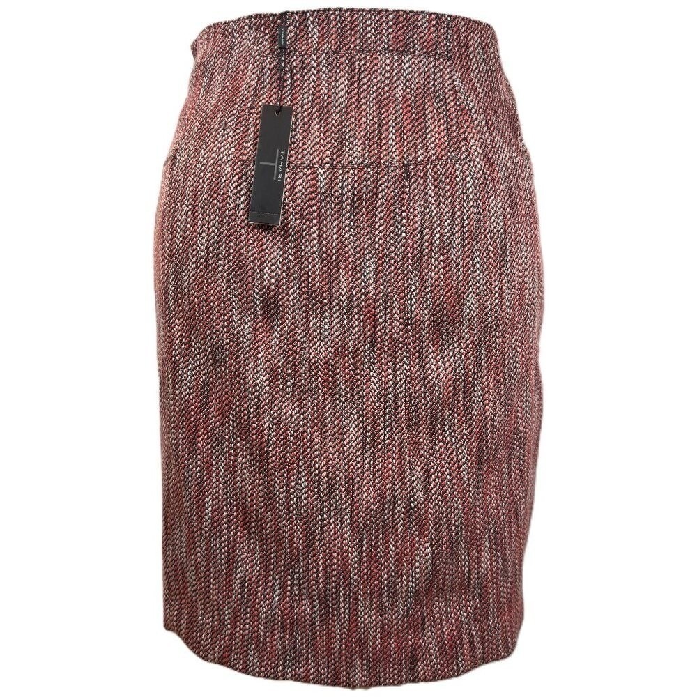NEW Tahari Coral Tweed Pencil Skirt Lined Size 8 Career Workwear MSRP $88 - Picture 2 of 8